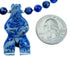 Denim Lapis Bear Sterling Silver Jewelry Bead Necklace RX114159
